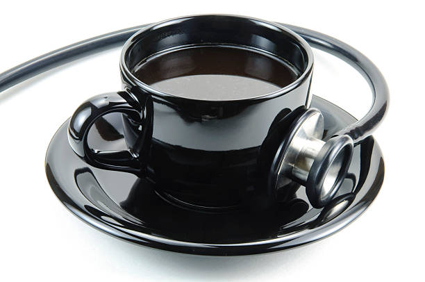 Inspect quality of coffee (Creative idea with Stethoscope and a cup of coffee)